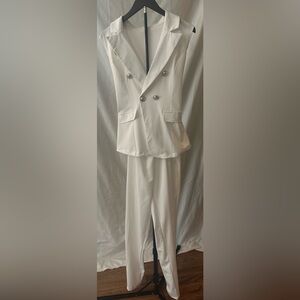 Elegant White Suit Set
